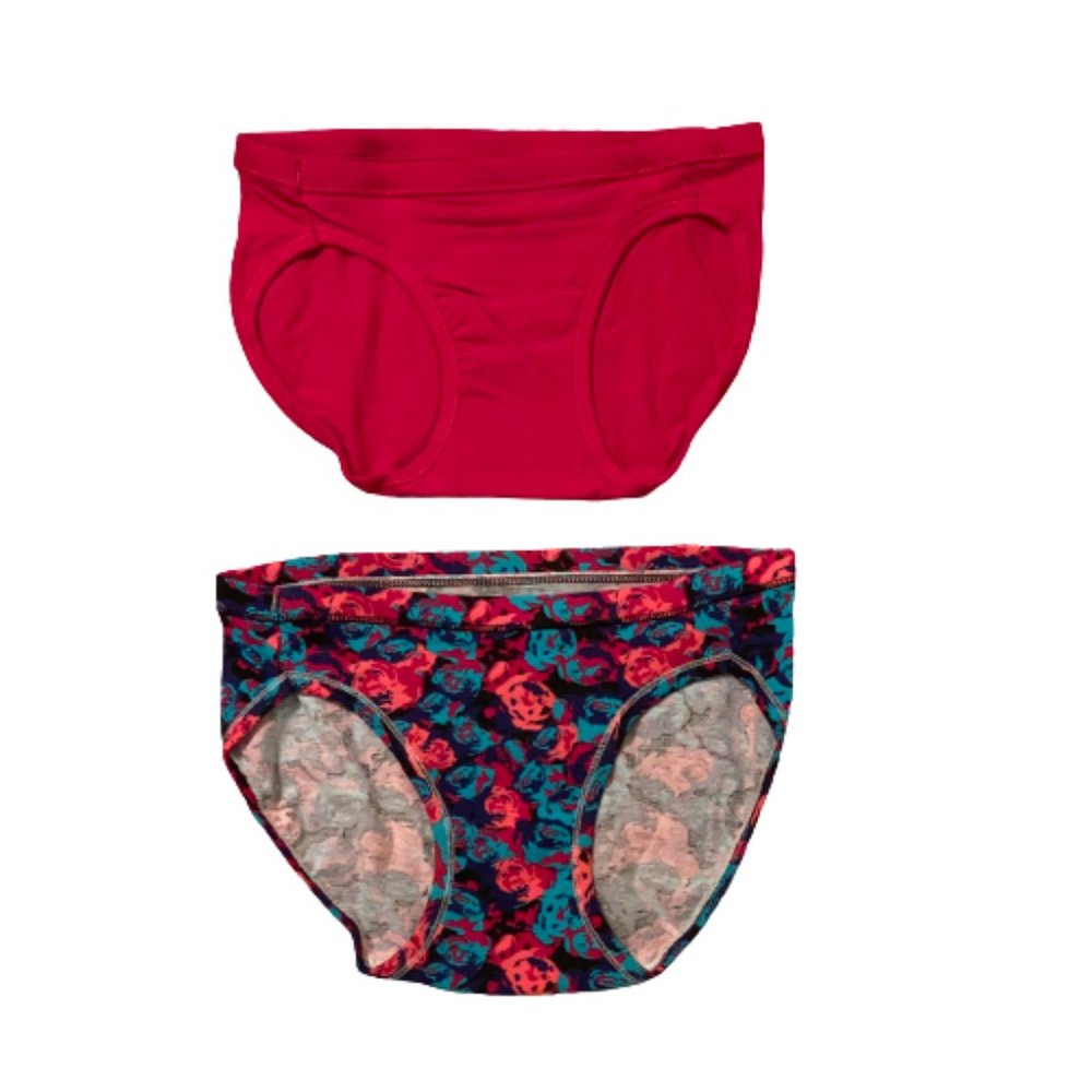 Girls Hanes Tagless Bikini Underwear Set of 2 (4)